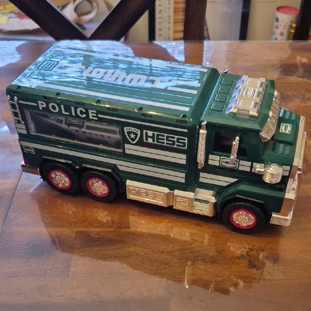 Hess Green and Silver Police Toy Truck
